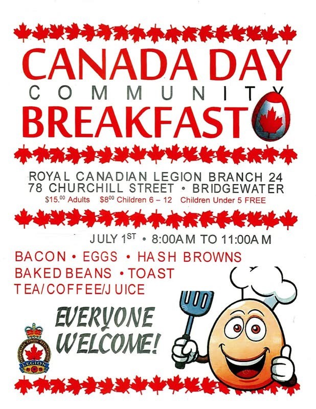 Canada Day Community Breakfast at the Legion