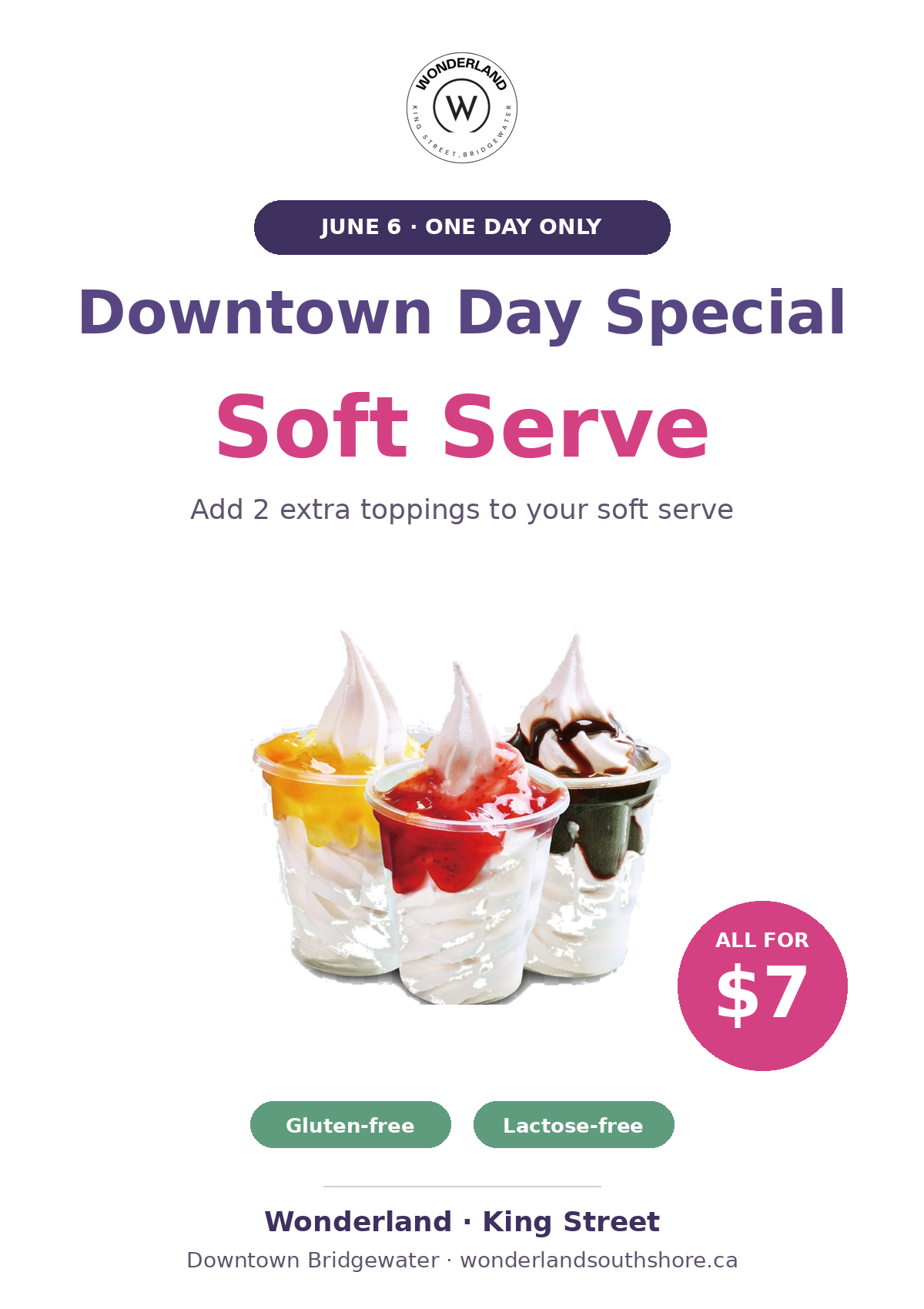 Discover Downtown Bridgewater Day: Wonderland Special – Soft Serve
