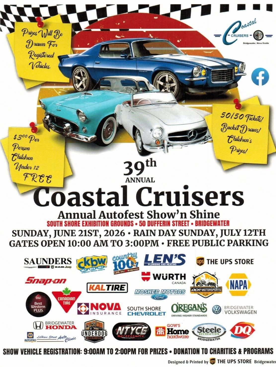 39th Annual Coastal Cruisers Autofest Show ‘n Shine