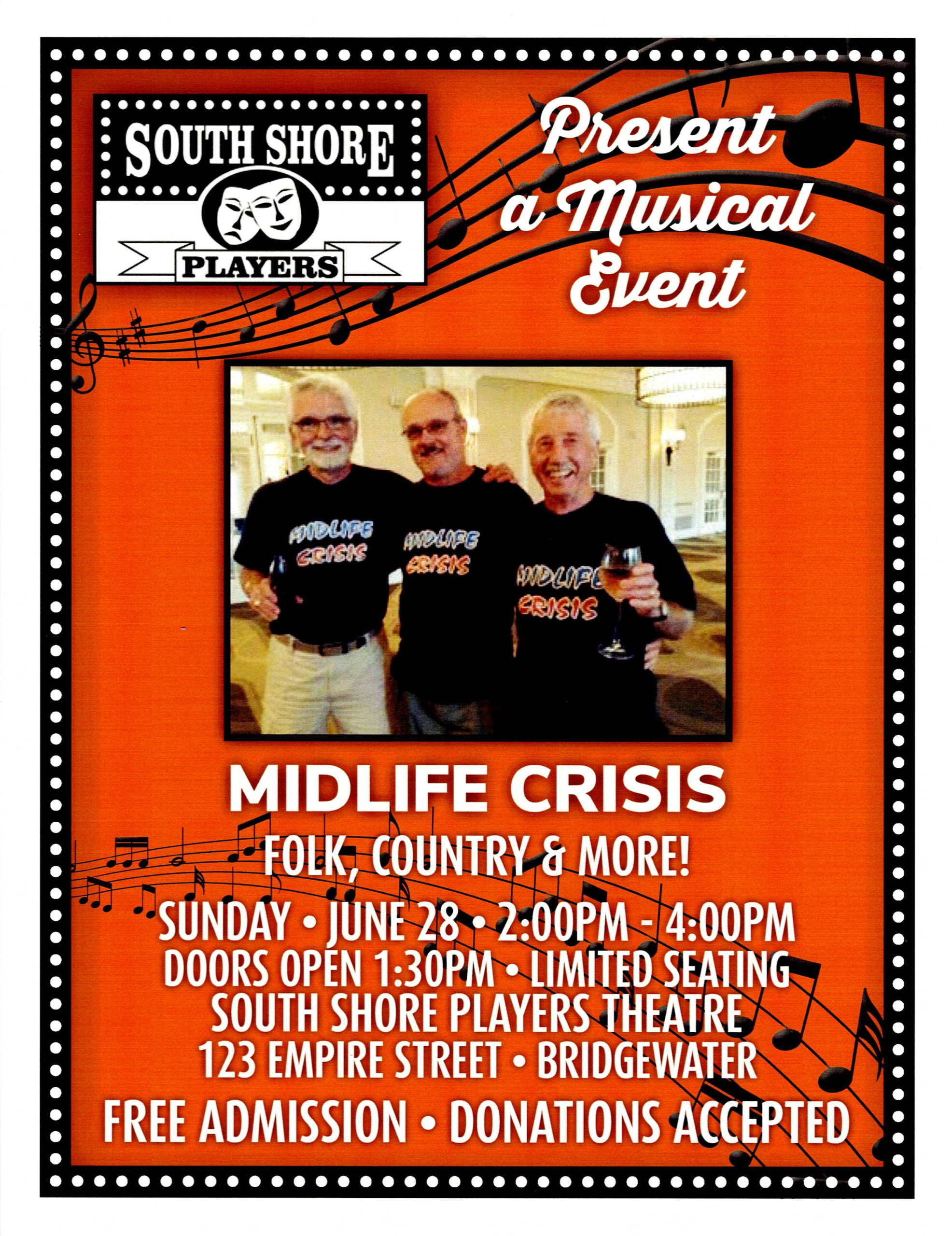 South Shore Players Musical Event – Midlife Crisis