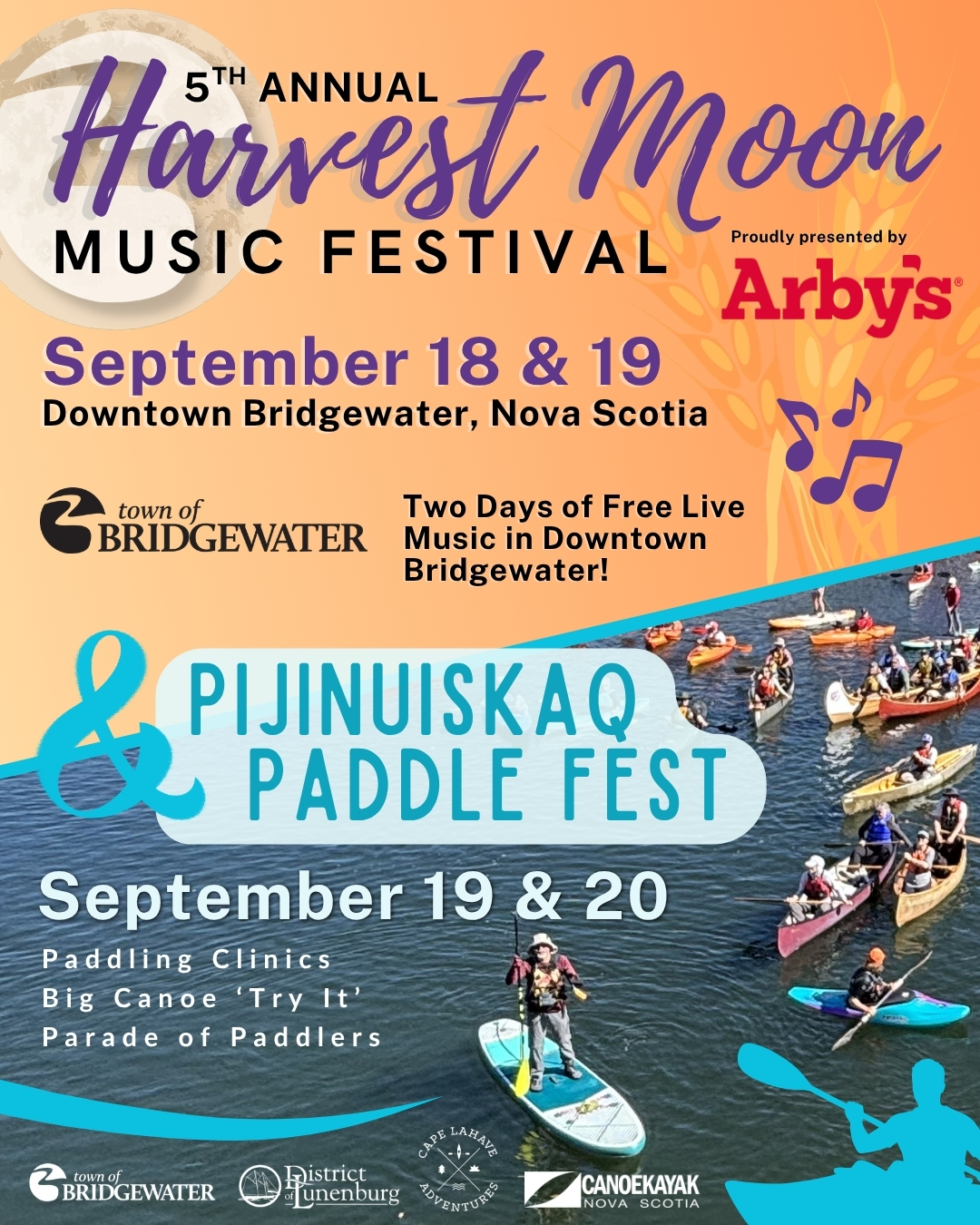 Harvest Moon Music Festival & Pijinuiskaq Paddle Festival