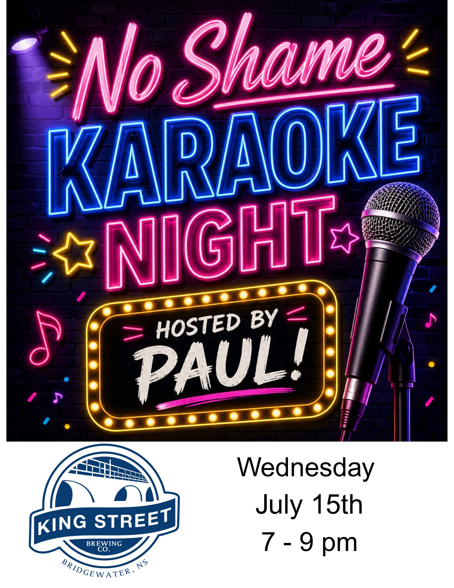 No Shame Karaoke with Paul at King Street Beer