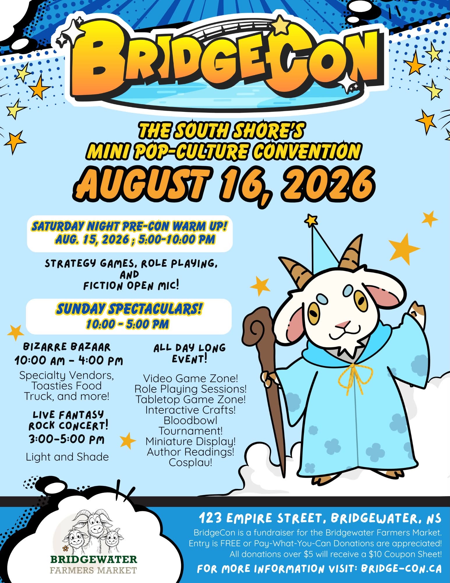 BridgeCon – A one day mini pop-culture convention for the South Shore!