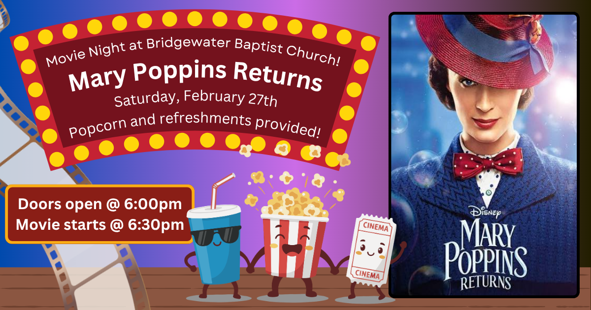 Movie Night at Bridgewater Baptist Church!
